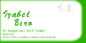 izabel biro business card
