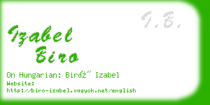 izabel biro business card